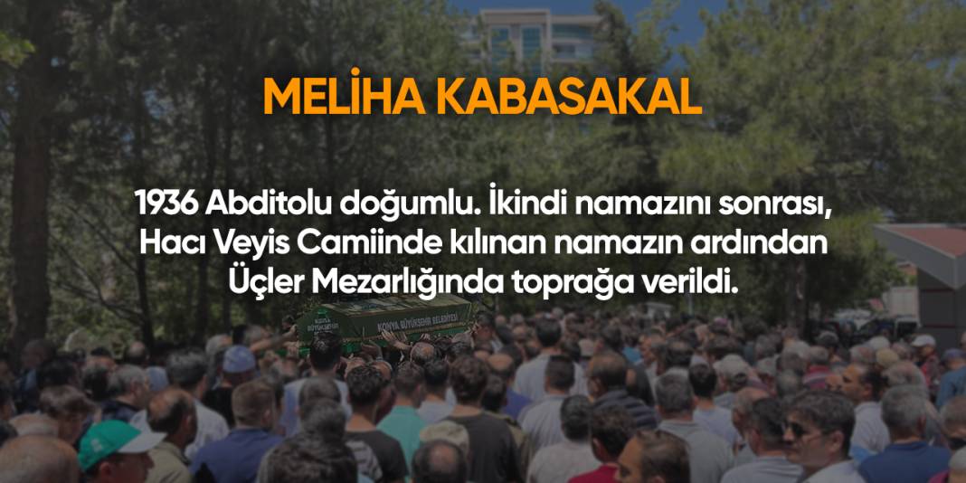 Konya'da bugün vefat edenler | 8 Mart 2025 4